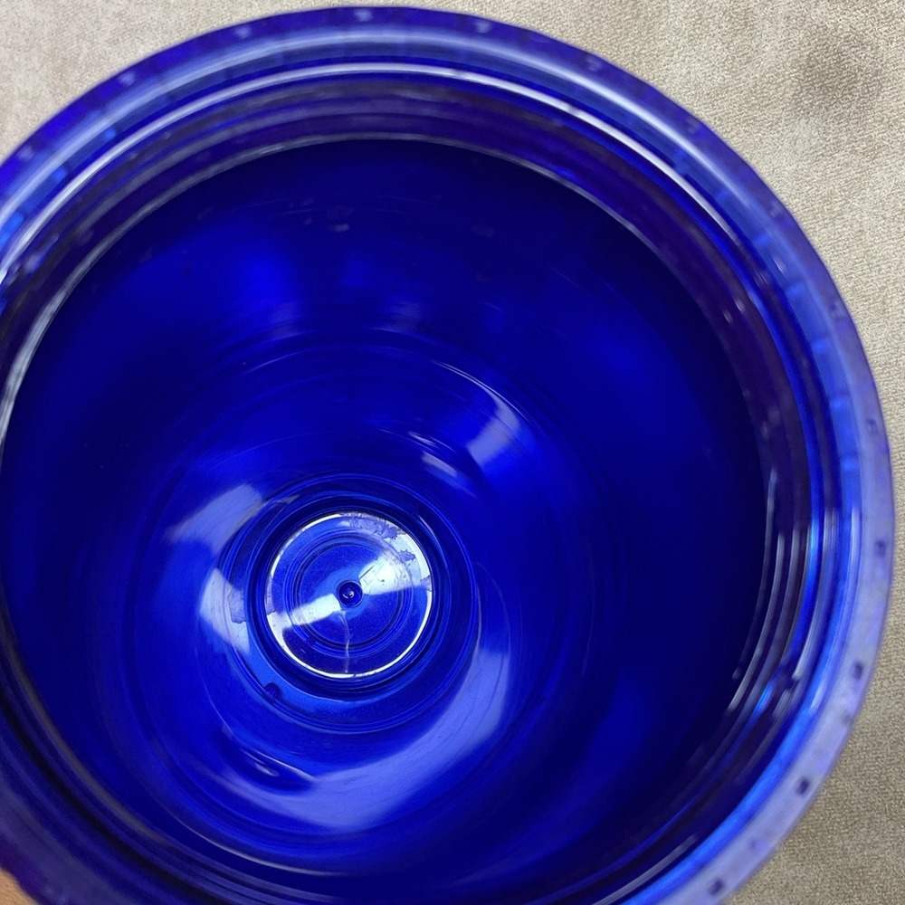 Starbucks Venti Cold Cup Tumbler 24 oz Blue Glitter Grid Textured Siren Logo - Picture 8 of 9
